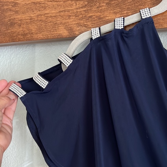 Alex evenings navy dress-never worn - Picture 3 of 4